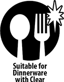 Dinnerware Safe with Clear Glaze