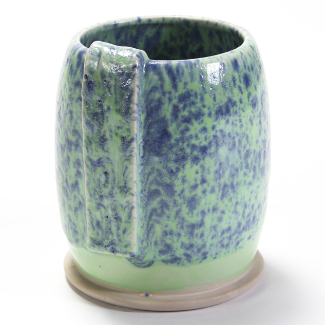 SW-507 Bright Green Gloss over SW-152 Blue Splatterware