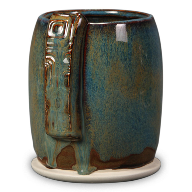 SW-109 Capri Blue over SW-130 Copper Jade