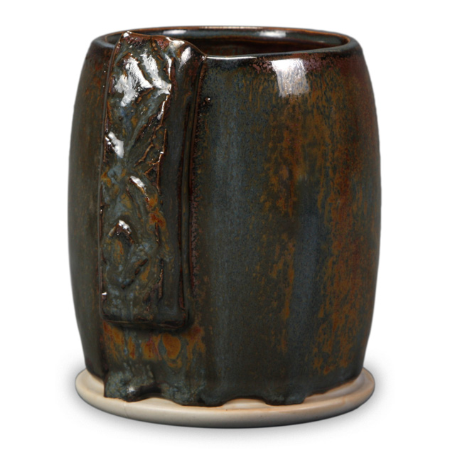 SW-134 Eggplant over SW-130 Copper Jade