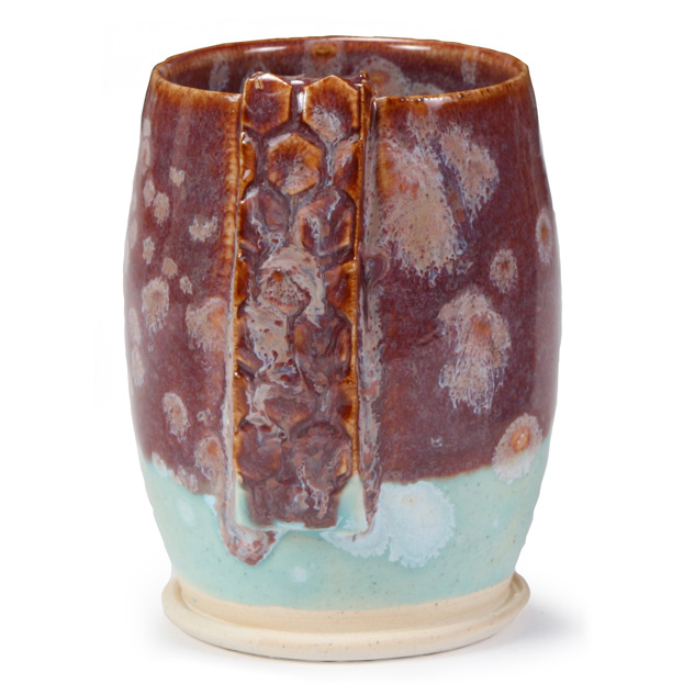 SW-113 Speckled Plum over SW-150 Celadon Bloom