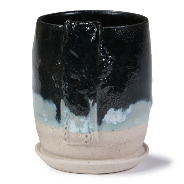 SW-140 Black Matte over SW-150 Celadon Bloom