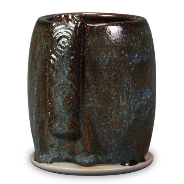 SW-170 Blue Hydrangea over SW-130 Copper Jade