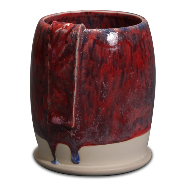 SW-177 Raspberry Mist over SW-152 Blue Splatterware
