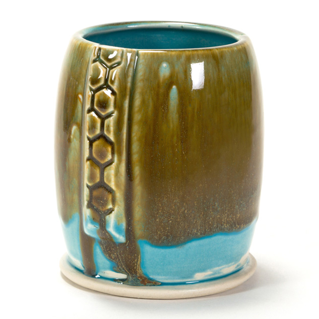 SW-145 Tea Dust over SW-211 Glacier Blue
