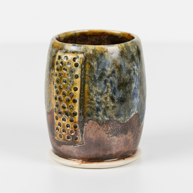 SW-152 Blue Splatterware over SW-129 Copper Float