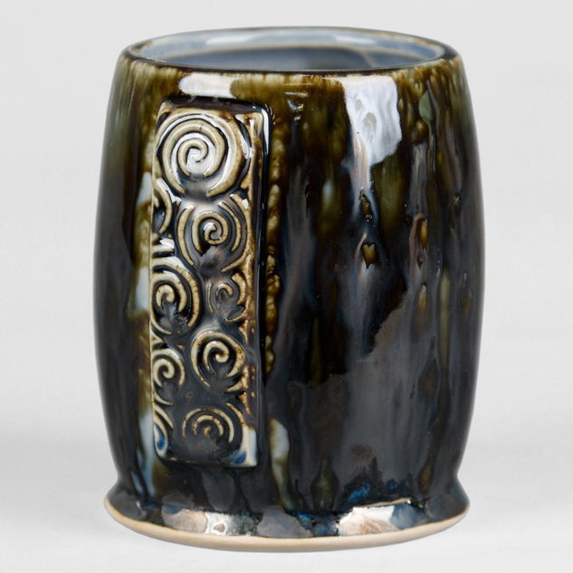 SW-182 Antique Brass over SW-252 Blue Opal