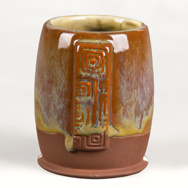 SW-253 Green Opal over SW-218 Micro Ash on EG003 Brick Red Engobe