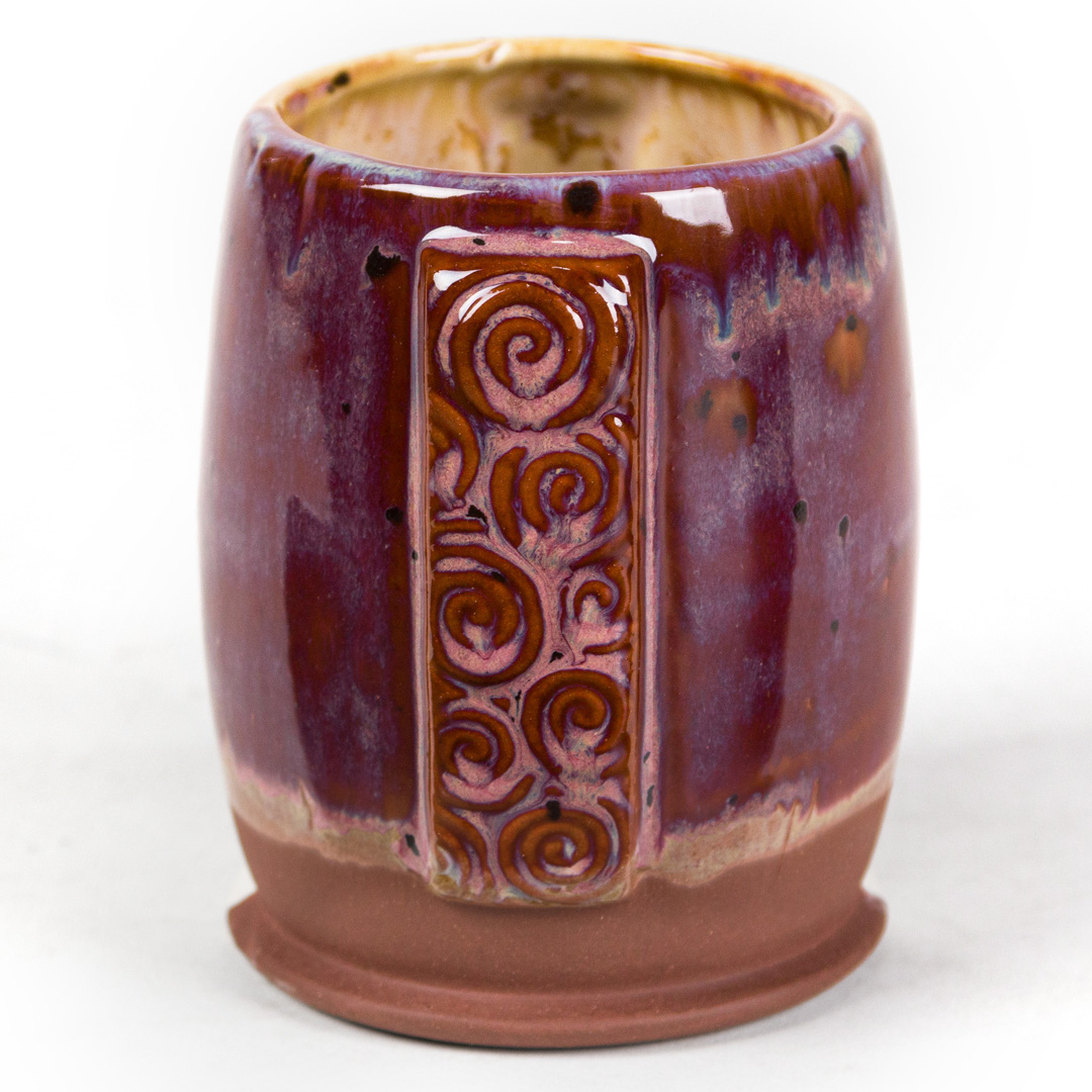 SW-191 Peppered Plum over SW-215 Micro Champagne on EG003 Brick Red Engobe