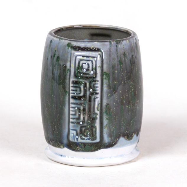 SW-171 Enchanted Forest over SW-217 Micro Cerulean on EG-001 White Engobe
