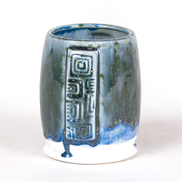 SW-171 Enchanted Forest over SW-217 Micro Cerulean on EG-001 White Engobe