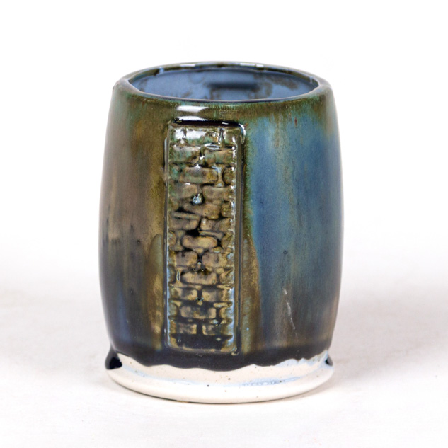 SW-186 Azurite over SW-217 Micro Cerulean on EG-002 Speckled Buff Engobe