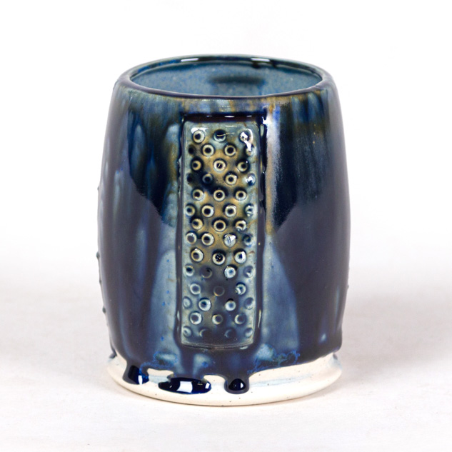 SW-186 Azurite over SW-217 Micro Cerulean on EG-002 Speckled Buff Engobe