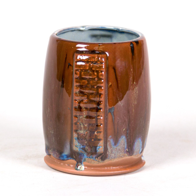 SW-192 Amaryllis over SW-217 Micro Cerulean on EG-003 Brick Red Engobe