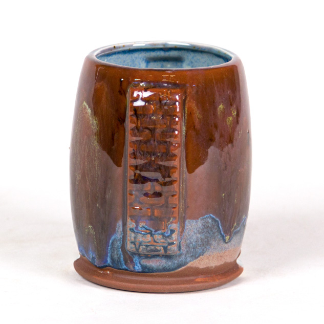 SW-192 Amaryllis over SW-217 Micro Cerulean on EG-003 Brick Red Engobe