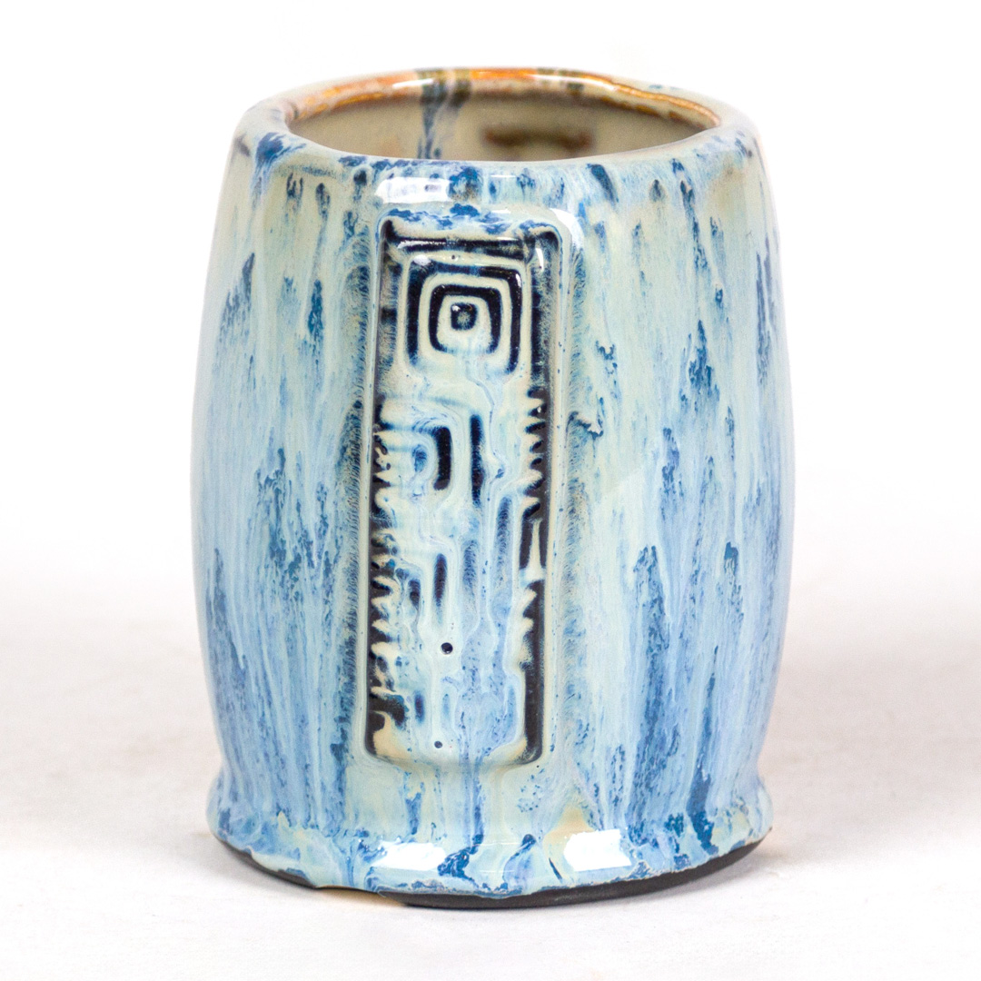 SW-199 Purple Aster over SW-219 Opal Lustre on EG005 Black Engobe