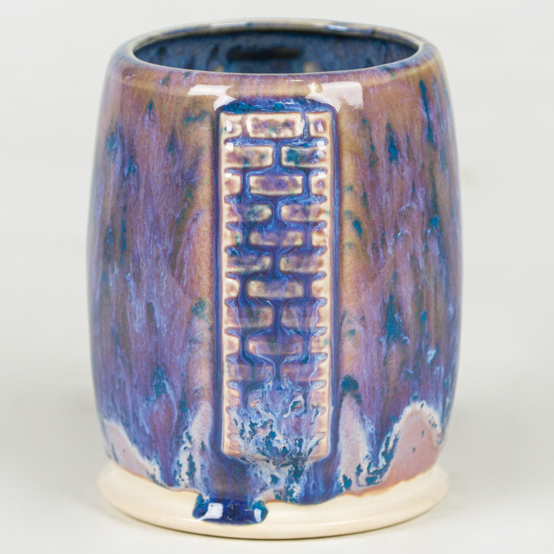 SW-253 Green Opal over SW-199 Purple Aster