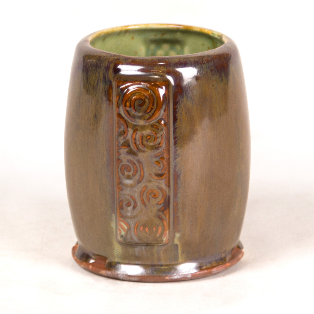 SW-175 Rusted Iron over SW-216 Micro Jade on EG003 Brick Red Engobe Engobe