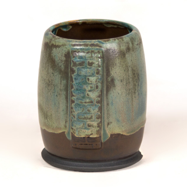 SW-164 Satin Patina over SW-144 Lava Rock on EG-005 Black Engobe