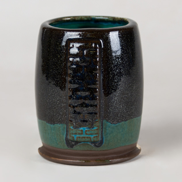 SW-178 Fool’s Gold over SW-224 Tropical Teal on EG-004 Dark Brown Engobe