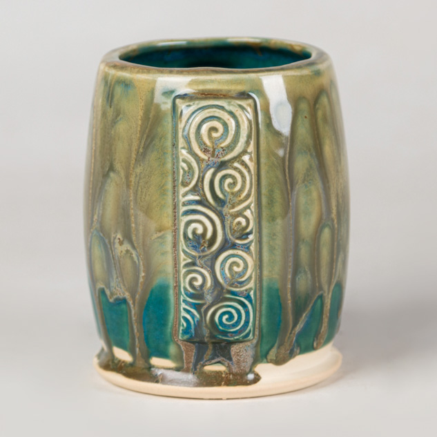 SW-197 Fossil Rock over SW-224 Tropical Teal