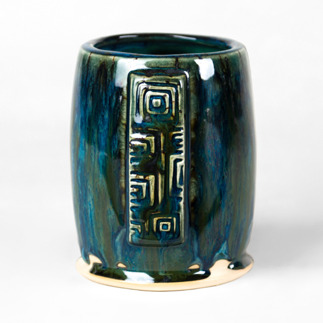 SW-222 Green Jasper over SW-224 Tropical Teal