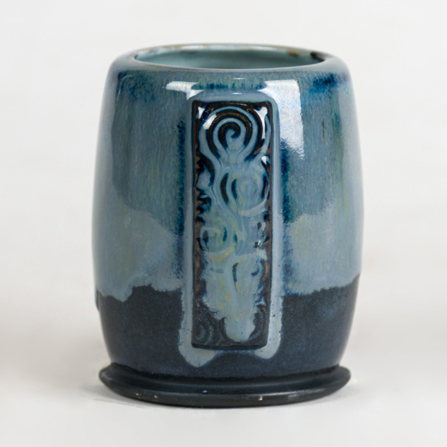 SW-121 Smoke over SW-201 Turquoise on EG-005 Black Engobe