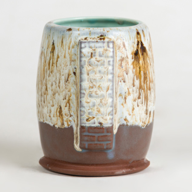 SW-155 Winter Wood over SW-201 Turquoise on EG-003 Brick Red Engobe