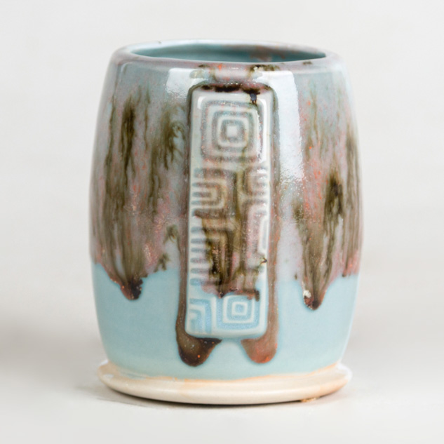 SW-192 Amaryllis  over SW-201 Turquoise