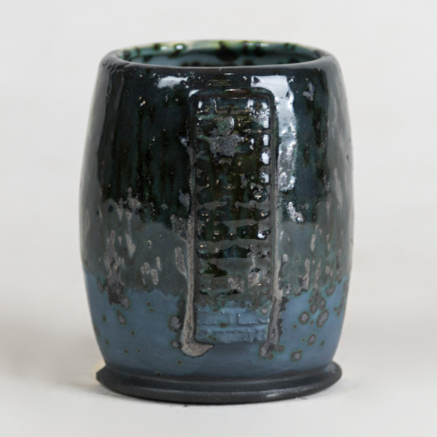 SW-214 Micro Pearl over SW-147 Moonscape on EG-005 Black Engobe
