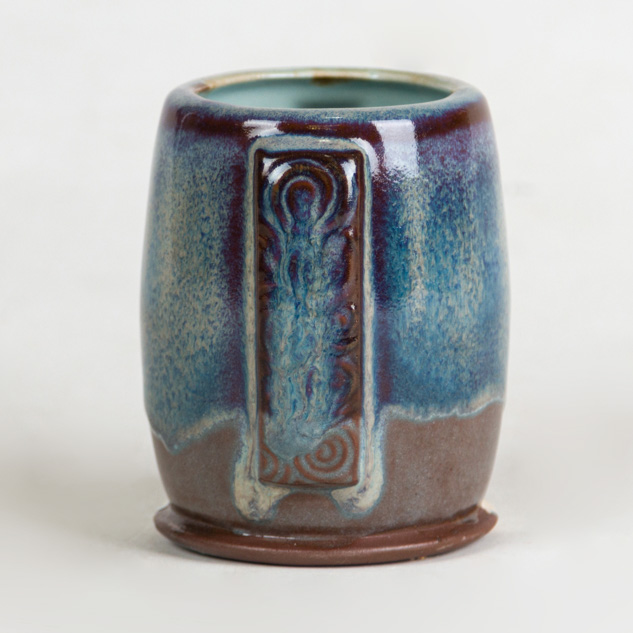 SW-219 Opal Lustre over SW-201 Turquoise onEG-003 Brick Red Engobe