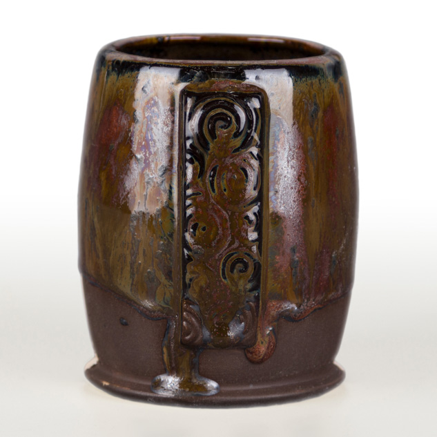 SW-130 Copper Jade over SW-220 Black Timber on EG-004 Dark Brown Engobe