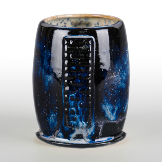 SW-131 Birch over SW-221 Mint Speck on EG-005 Black Engobe