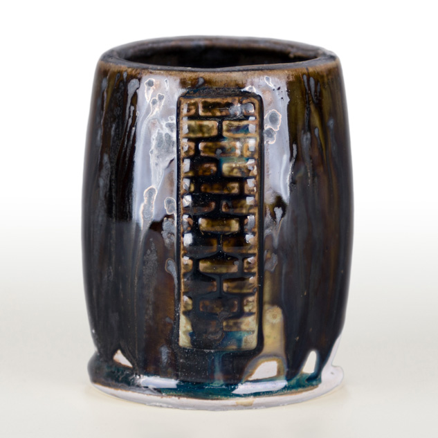 SW-146 Aurora Green over SW-220 Black Timber on EG-001 White Engobe