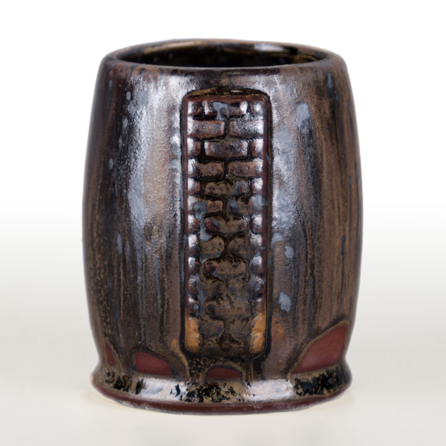 SW-172 Macadamia over SW-220 Black Timber on EG-003 Brick Red Engobe