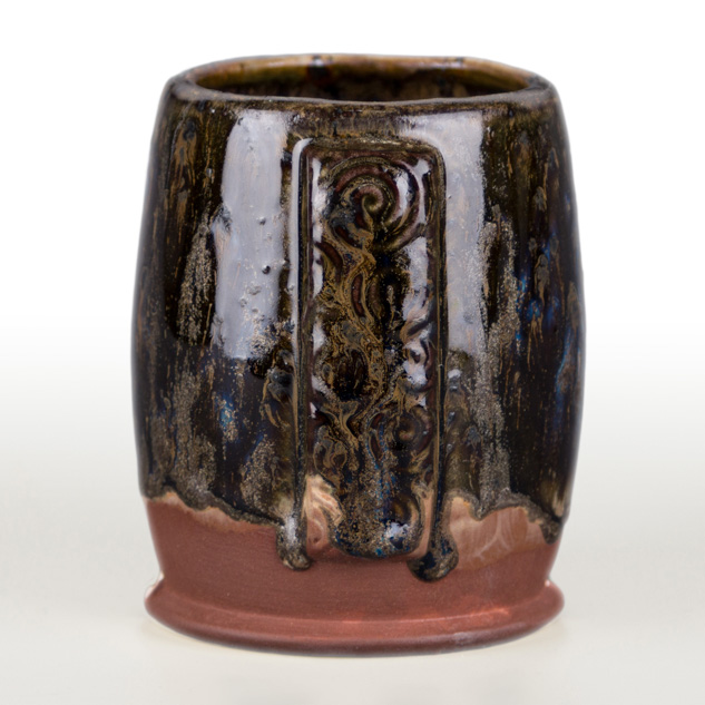 SW-172 Macadamia over SW-220 Black Timber on EG-003 Brick Red Engobe