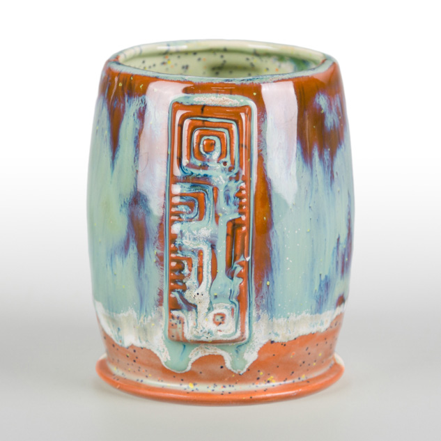SW-193 Ivy over SW-221 Mint Speck on EG-007 Terracotta Engobe