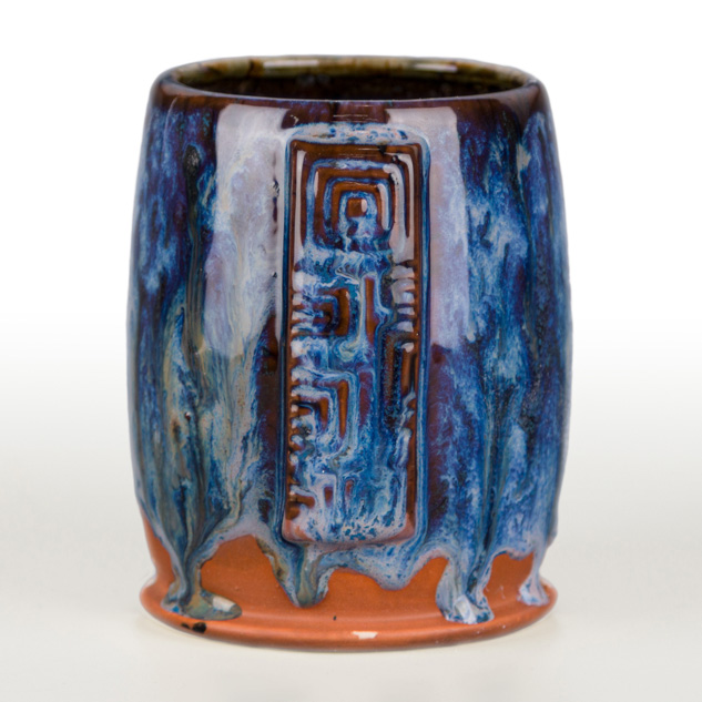 SW-199 Purple Aster over SW-220 Black Timber on EG-007 Terracotta Engobe