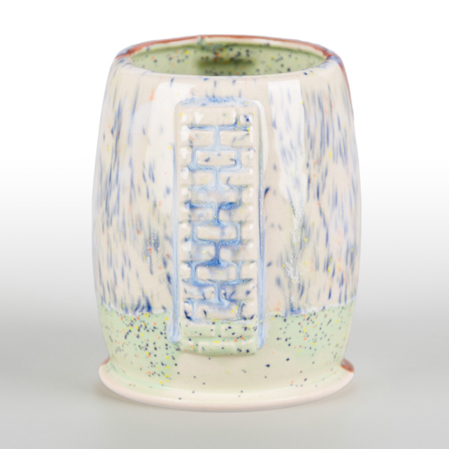 SW-223 Milk Glass over SW-221 Mint Speck