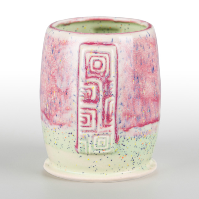 SW-251 Pink Opal over SW-221 Mint Speck