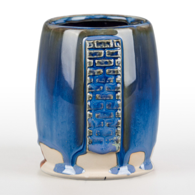 SW-105 Frost Blue over SW-223 Milk Glass