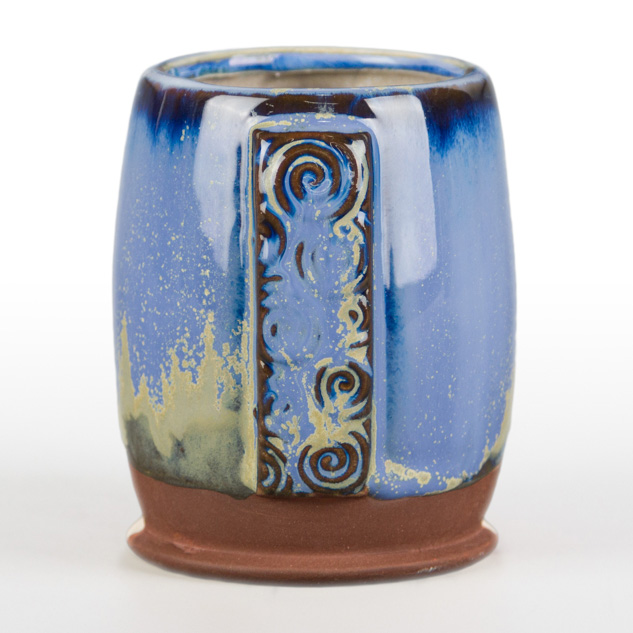 SW-105 Frost Blue over SW-223 Milk Glass on EG-003 Brick Red Engobe