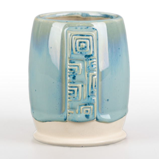 SW-217 Micro Cerulean over SW-223 Milk Glass