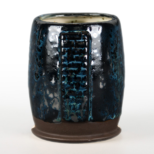 SW-222 Green Jasper over SW-140 Black Matte on EG-004 Dark Brown Engobe