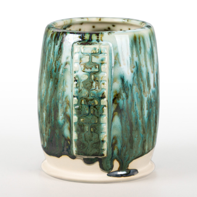 SW-222 Green Jasper over SW-150 Celadon Bloom