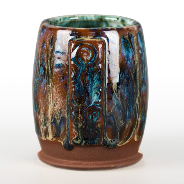 SW-172 Macadamia over SW-222 Green Jasper on EG-003 Brick Red Engobe