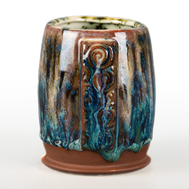 SW-222 Green Jasper over SW-172 Macadamia on EG-003 Brick Red Engobe