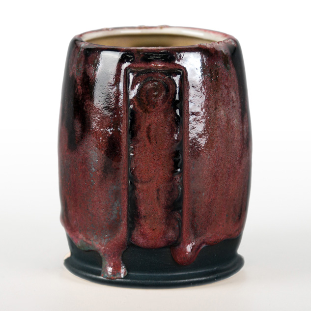 SW-222 Green Jasper over SW-183 Oxblood on EG-005 Black Engobe