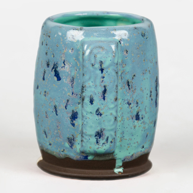 SW-515 Aqua Gloss over SW-116 Robin’s Egg on EG-004 Dark Brown Engobe