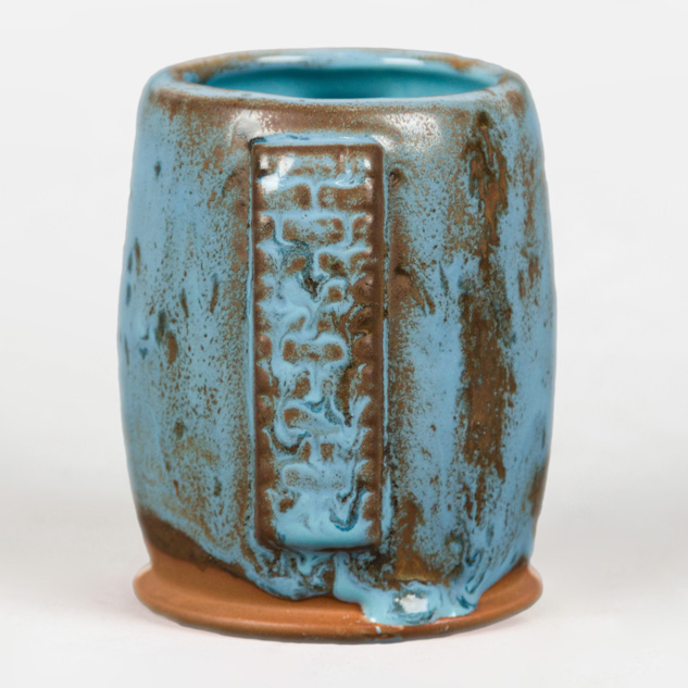 SW-515 Aqua Gloss over SW-179 Muddy Waters on EG-007 Terracotta Engobe